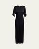 Stella McCartney Embellished Flutter-Sleeve Satin Column Gown - 1