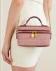 STELLA MCCARTNEY Falabella Vanity Case vegetarian material-trimmed raffia shoulder bag - 2
