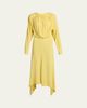 Stella McCartney Gathered Long-Sleeve Midi Handkerchief Dress - 1