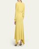 Stella McCartney Gathered Long-Sleeve Midi Handkerchief Dress - 3