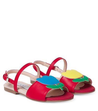 Stella McCartney Kids Stella McCartney Kids Floral-appliqué sandals