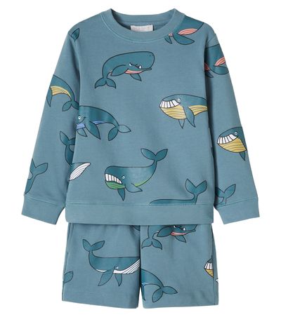 Stella McCartney Kids Stella McCartney Kids Printed cotton sweatshirt and shorts set