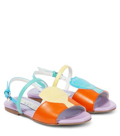 Stella McCartney Kids Stella McCartney Kids Shell-appliqué sandals