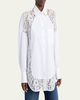 Stella McCartney Lace-Paneled Poplin Button-Down Shirt - 4