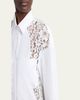 Stella McCartney Lace-Paneled Poplin Midi Shirtdress - 5