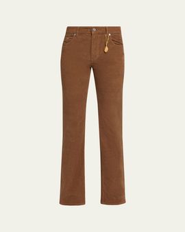 Stella McCartney Mid-Rise Cotton Corduroy Kickflare-Leg Pants