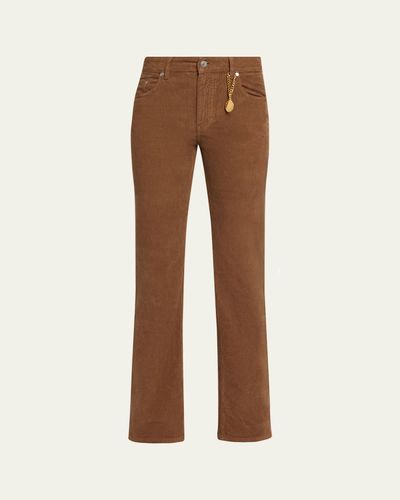 Stella McCartney Mid-Rise Cotton Corduroy Kickflare-Leg Pants