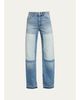 Stella McCartney Mid-Rise Patchwork Straight-Leg Jeans - 1