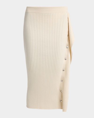 Stella McCartney Rib-Knit Cotton Midi Skirt