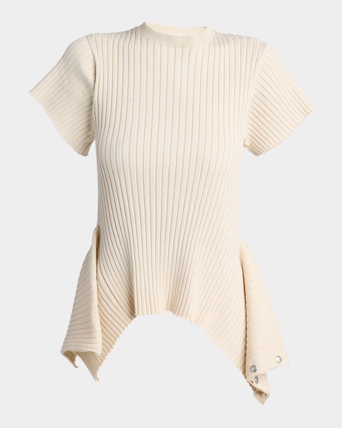 Stella McCartney Rib-Knit Cotton T-Shirt