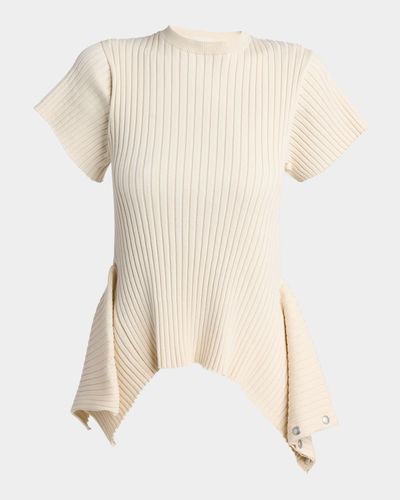 Stella McCartney Rib-Knit Cotton T-Shirt