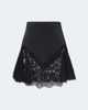 Stella McCartney Stella McCartney Asymmetric lace-trimmed satin miniskirt - 1