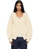Stella McCartney Stella McCartney Beige Chunky Ribbed Hooded Cardigan - 1