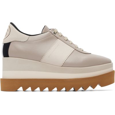 Stella McCartney Stella McCartney Beige Sneakelyse Grainy Eco Alter Mat Sneakers