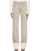 Stella McCartney Stella McCartney Beige Straight Turn-Up Jeans - 1