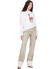 Stella McCartney Stella McCartney Beige Straight Turn-Up Jeans - 4