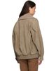 Stella McCartney Stella McCartney Beige Vegan Suede Plush-Trimmed Jacket - 3