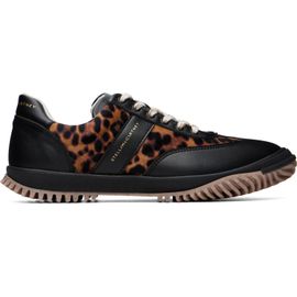 Stella McCartney Stella McCartney Black & Beige Leopard Velvet Sneakers