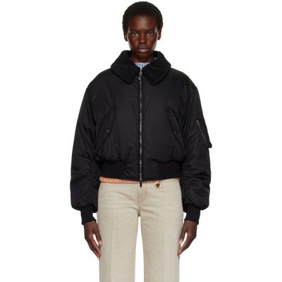 Stella McCartney Stella McCartney Black Collared Bomber Jacket