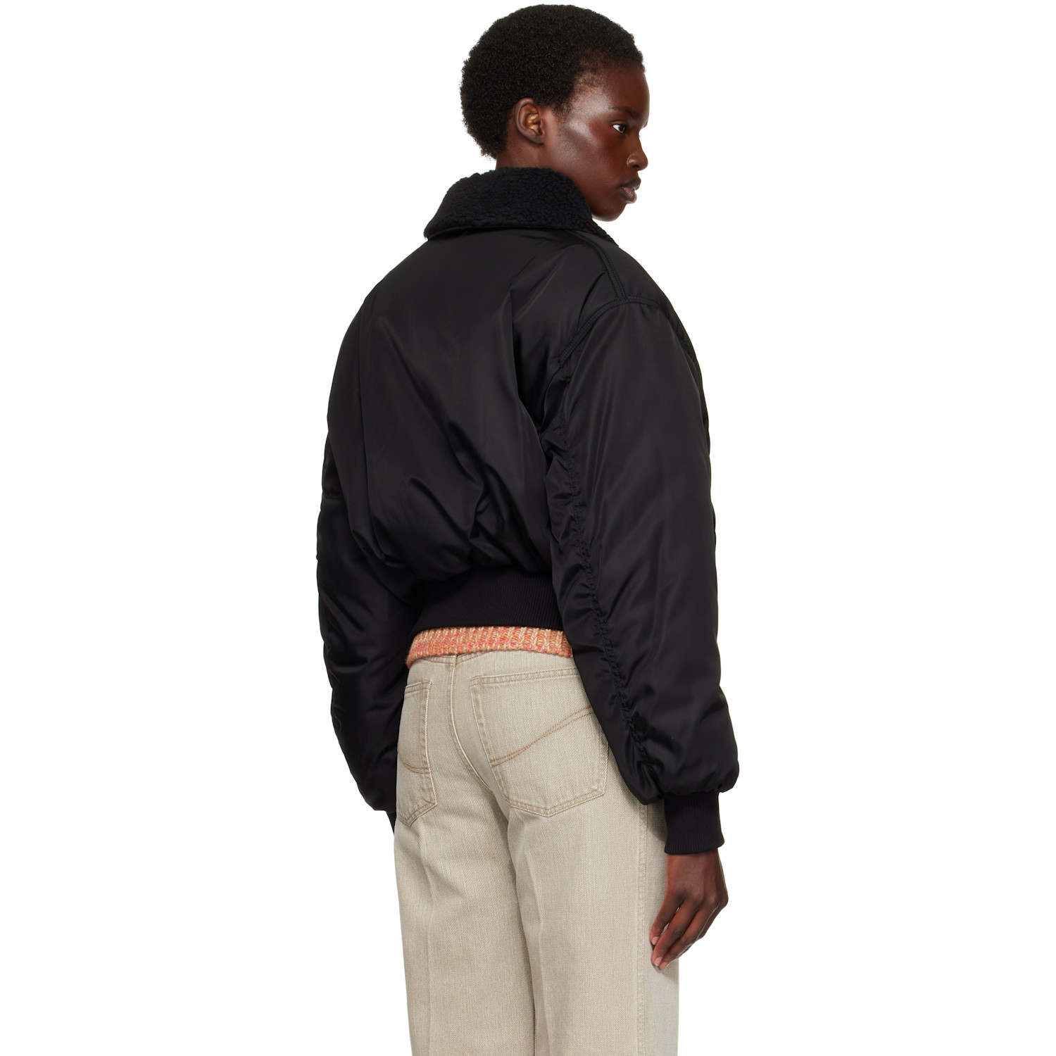 Stella McCartney - Black Collared Bomber Jacket