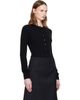 Stella McCartney Stella McCartney Black Crewneck Ribbed Long-Sleeve Bodysuit - 2