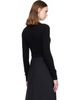 Stella McCartney Stella McCartney Black Crewneck Ribbed Long-Sleeve Bodysuit - 3