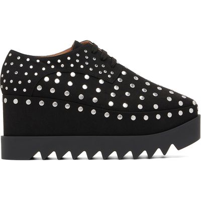 Stella McCartney Stella McCartney Black Elyse Studded Platform Derbys