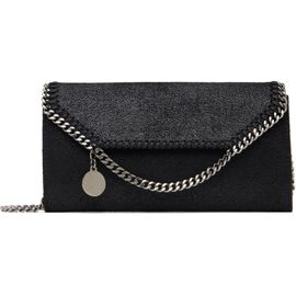 Stella McCartney Stella McCartney Black Falabella Continental Wallet On Chain Bag