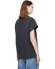 Stella McCartney Stella McCartney Black Lace Mix Washed Jersey Cotton T-shirt - 3