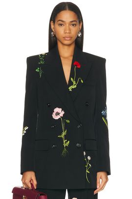 Stella McCartney Stella McCartney Boyfriend Embroidered Tailored Blazer