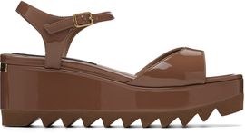 Stella McCartney Stella McCartney Brown Elyse Patent Platform Sandals