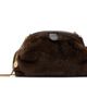 Stella McCartney Stella McCartney Brown Falabella Plush Soft Clutch - 1