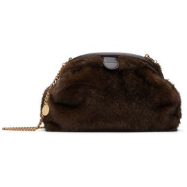 Stella McCartney Stella McCartney Brown Falabella Plush Soft Clutch