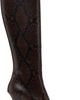 Stella McCartney Stella McCartney Brown Square-Toe Snake Knee-High Stiletto Boots - 1