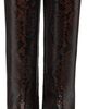 Stella McCartney Stella McCartney Brown Square-Toe Snake Knee-High Stiletto Boots - 2