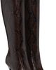 Stella McCartney Stella McCartney Brown Square-Toe Snake Knee-High Stiletto Boots - 4