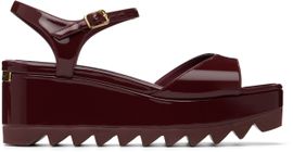 Stella McCartney Stella McCartney Burgundy Elyse Patent Platform Sandals
