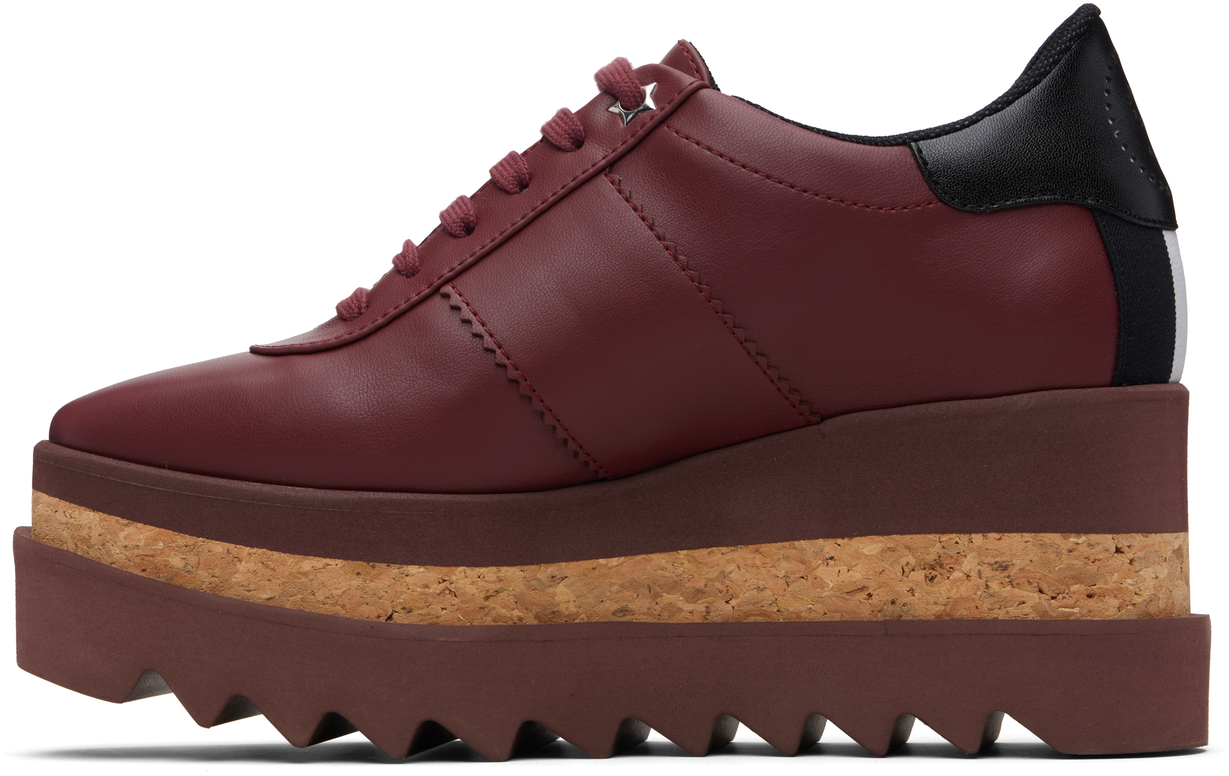 stella mccartney モカシン 厚底 Stella McCartney - Burgundy Sneak-Elyse Platform Sneakers