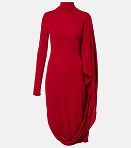 Stella McCartney Stella McCartney Caped crÃªpe jersey minidress