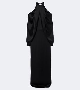 Stella McCartney Stella McCartney Caped satin halterneck gown