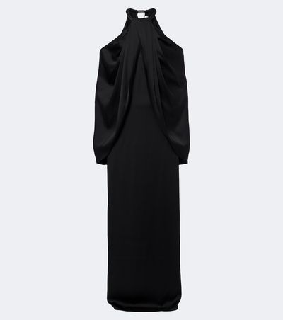 Stella McCartney Stella McCartney Caped satin halterneck gown
