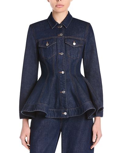 Stella Mccartney Stella McCartney Cotton Peplum Denim Jacket