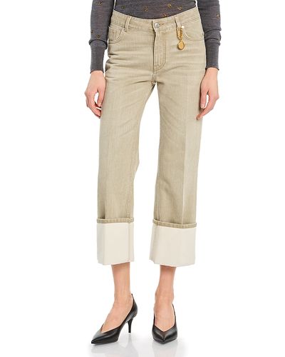 Stella Mccartney Stella McCartney Cropped Turn Up Jeans in Mist Grey