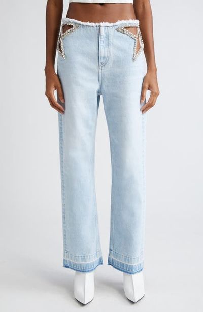 Stella McCartney Stella McCartney Crystal Star Cutout Denim Jeans