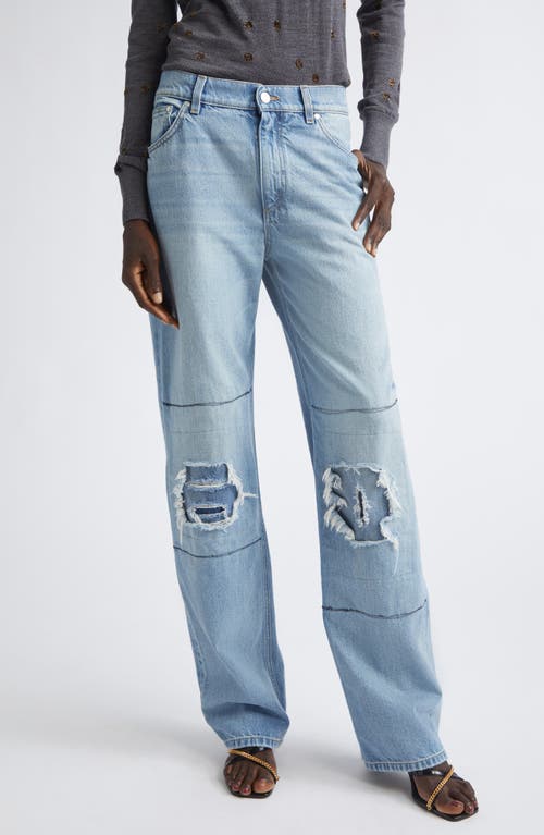 Stella McCartney Stella McCartney Distressed Patched Straight Let Jeans