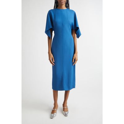 Stella McCartney Stella McCartney Dolman Sleeve Crepe Midi Dress