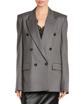 Stella Mccartney Stella McCartney Double Breasted Flannel Boyfriend Blazer