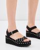 Stella McCartney Stella McCartney Elyse Alter Suede Sandals with Studs Black - 3