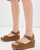 Stella McCartney Stella McCartney Elyse Studded Faux Suede Platform Sandals Brandy - 3