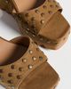 Stella McCartney Stella McCartney Elyse Studded Faux Suede Platform Sandals Brandy - 6